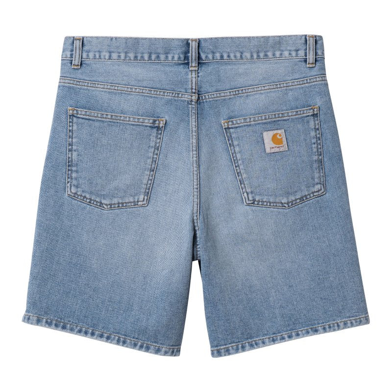 Pantalones cortos Carhartt WIP Newel Short Blue Light Used Wash