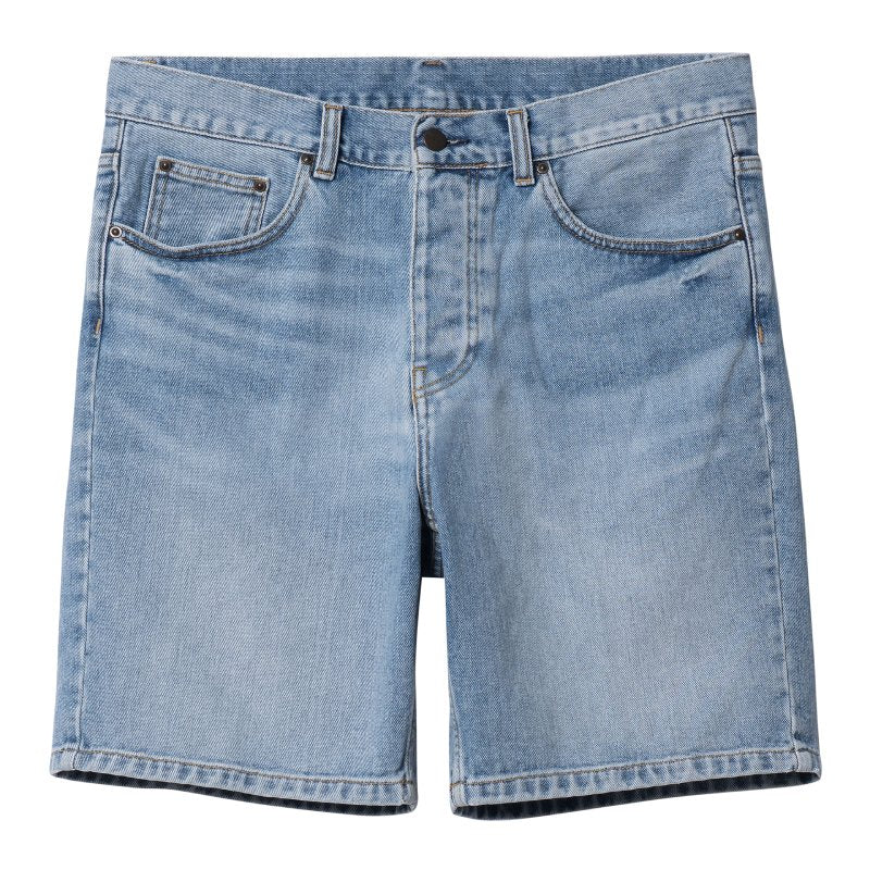 Pantalones cortos Carhartt WIP Newel Short Blue Light Used Wash