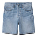 Pantalones cortos Carhartt WIP Newel Short Blue Light Used Wash frontal