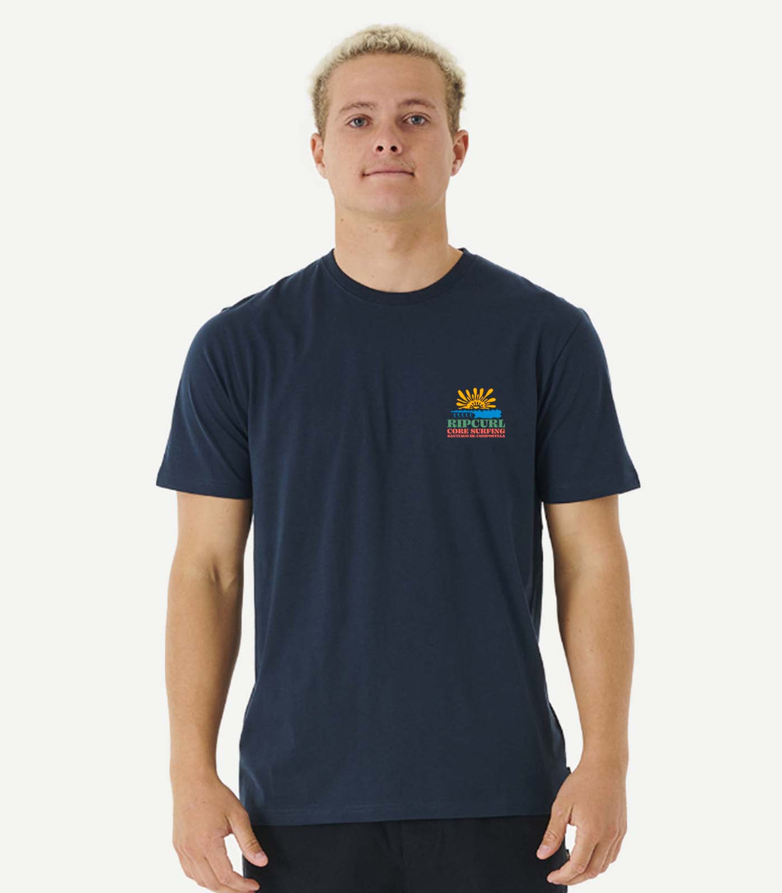 Camiseta Core Surfing X Rip Curl Santiago de Compostela Destination Azul posterior