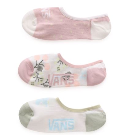 3 pares de calcetines invisibles Vans Micro Ditsy Canoodle Rose Smoke