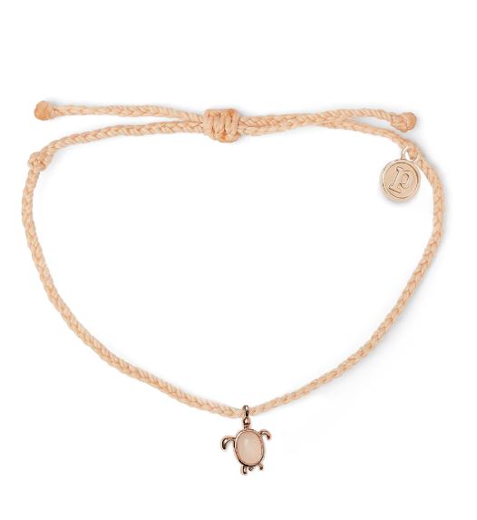 Pulsera Pura Vida Sea Turtle en Rose Gold y Blush