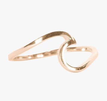 Pura Vida Wave Ring Rose Gold