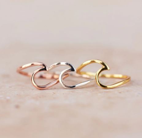 Pura Vida Wave Ring Rose Gold