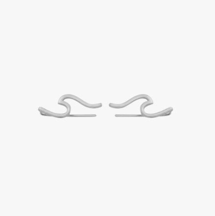 PURA VIDA PENDIENTES WAVE EAR CLIMBER SILVER