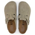 Zuecos Birkenstock Boston Faded Khaki Suede Clogs superior