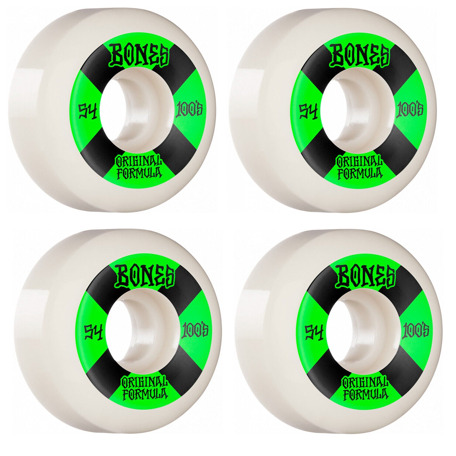 Ruedas de Skate Bones 100s V5 OG Formula Pack 4 Unidades