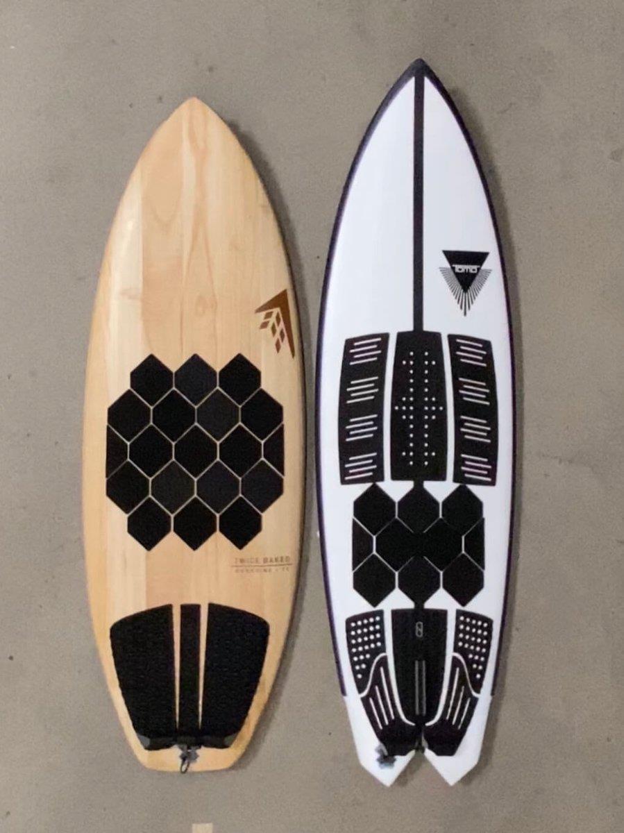 Tablas de surf con el Pack de grip Firewire 9x Hexagonal Expander Negro