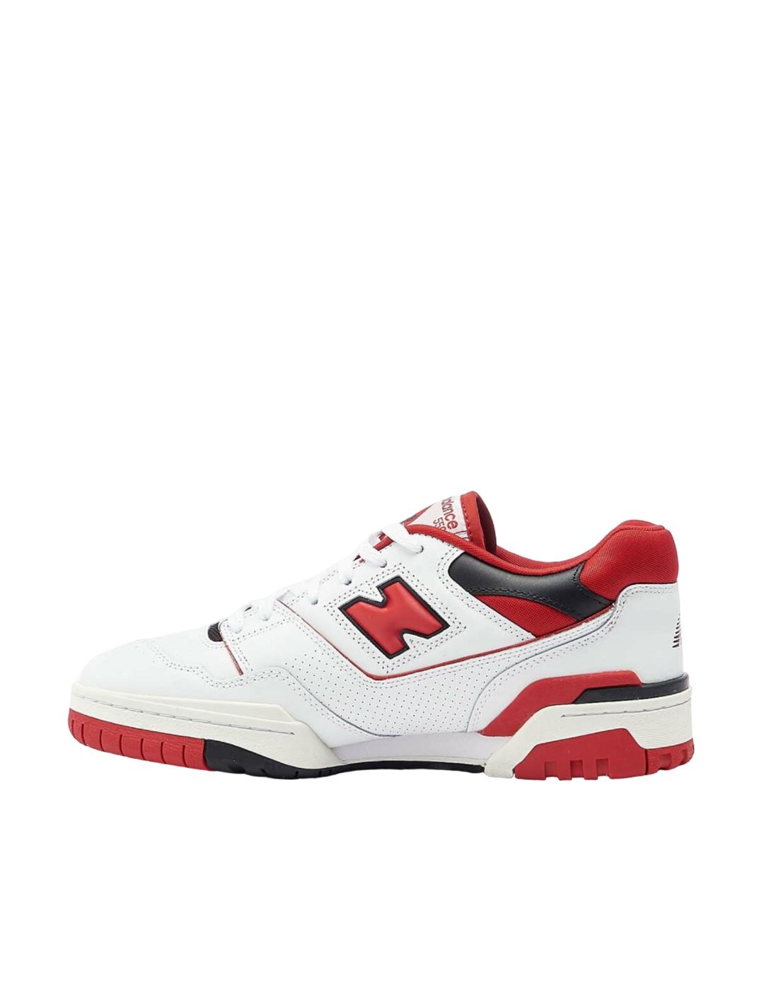 Zapatillas New Balance 550 Blanco y Rojo Equipo