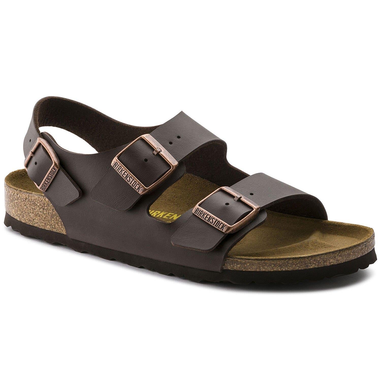 Chancla Birkenstock Milano Birko-Flor en marrón oscuro