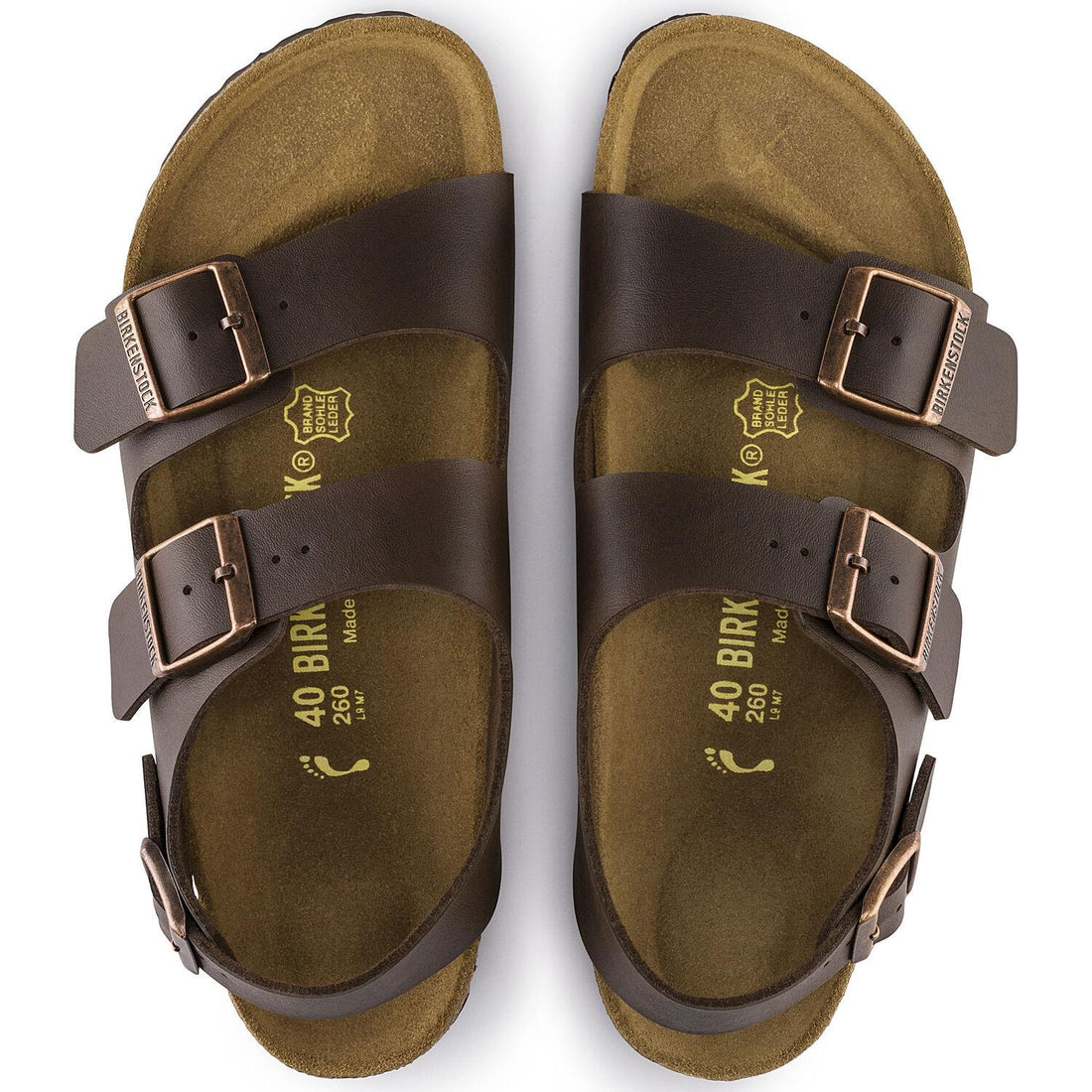 Chancla Birkenstock Milano Birko-Flor en marrón oscuro