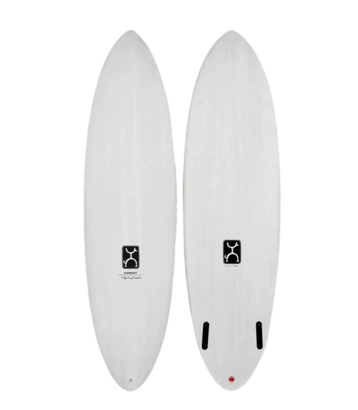 Tabla de Surf Firewire Sunday Twin White In Thunderbolt Red Futures