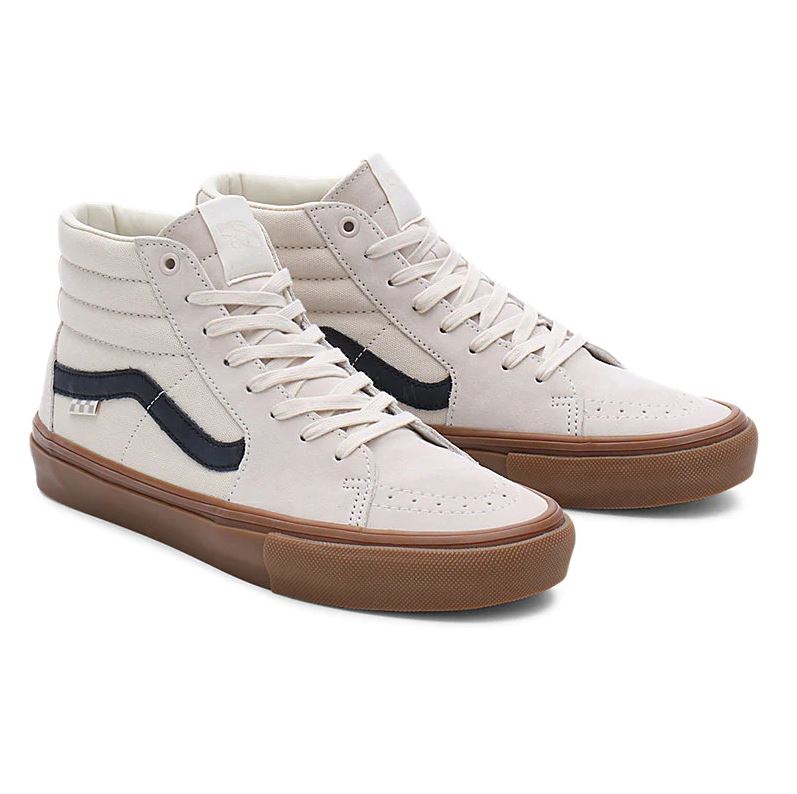 Zapatillas de Skate Vans Sk8-Hi Beige Gum con Suela Caramelo