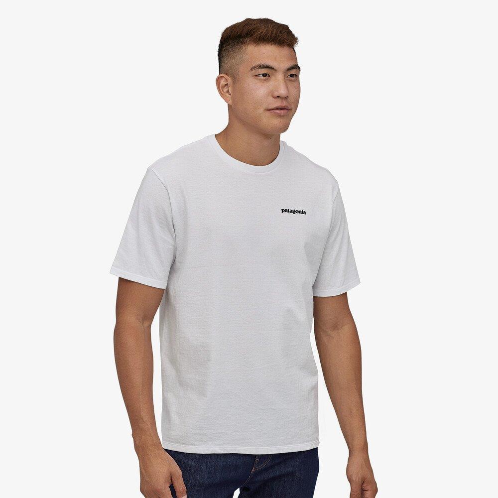 Camiseta Patagonia P-6 Logo Responsibili-Tee White