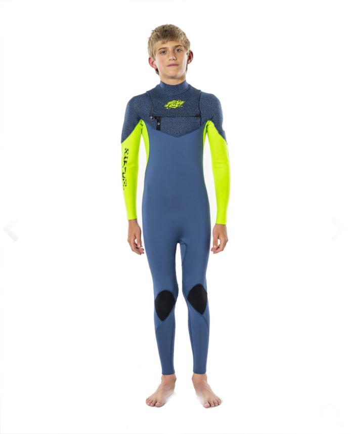 Rip Curl Junior Dawn Patrol 4/3 Chest Zip Blue 2022