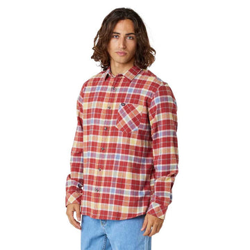 Camisa Rip Curl Checked In Flannel - Dusty Mushroom