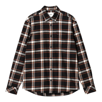 Camisa de manga larga Carhartt WIP Barten Check Black