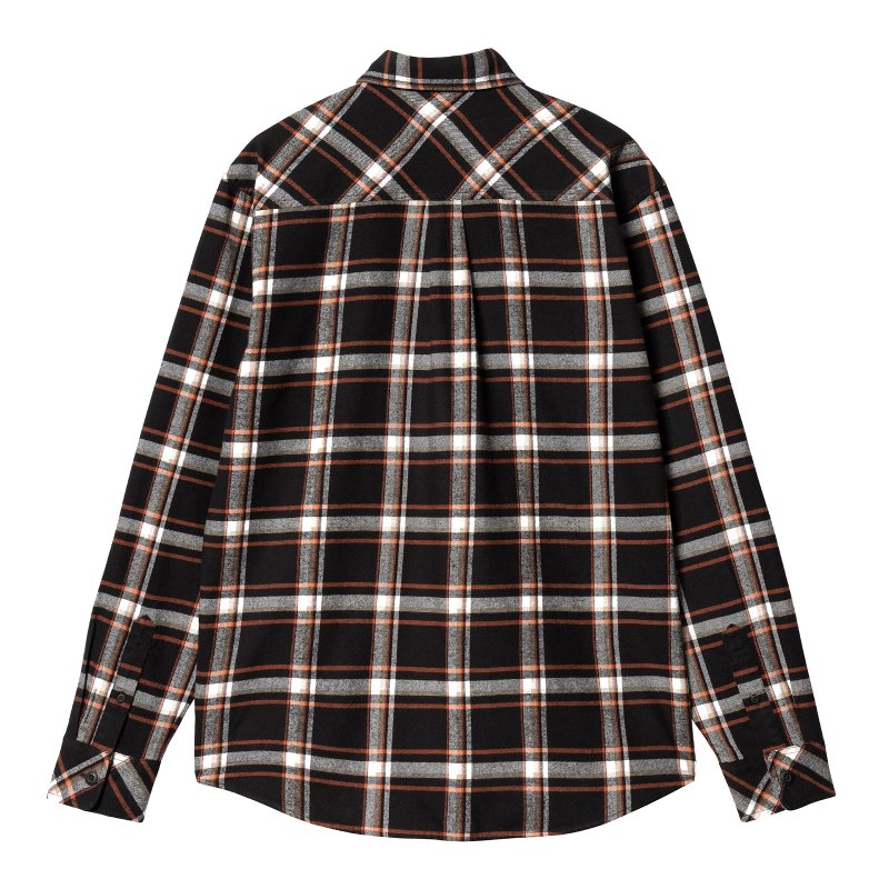 Camisa de manga larga Carhartt WIP Barten Check Black