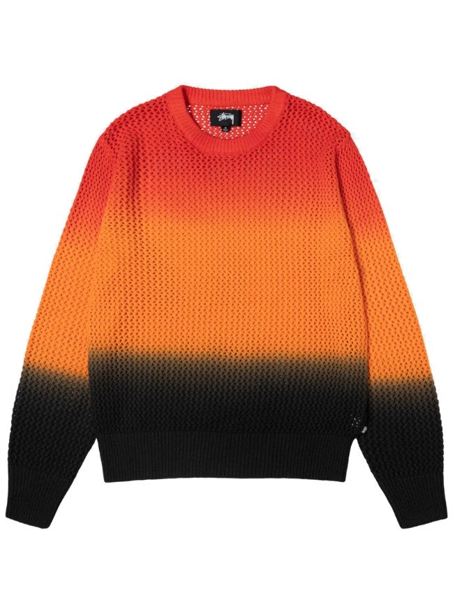 STUSSY PIG DYED LOOSE GAUGE SWEATER LAVA