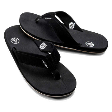 VOLCOM VICTOR BLACK/WHITE | SANDALIAS ACOLCHADAS RESISTENTES AL AGUA