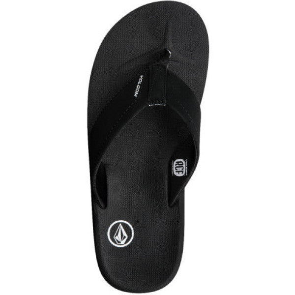 VOLCOM VICTOR BLACK/WHITE | SANDALIAS ACOLCHADAS RESISTENTES AL AGUA