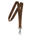 Llavero largo Carhartt WIP Script Lanyard Marrón con el logo en Azul