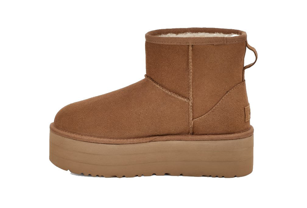 UGG CLASSIC MINI PLATFORM CHESTNUT | BOTAS DE ANTE CON PLATAFORMA