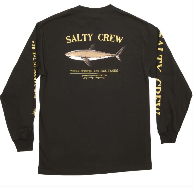 Camiseta de manga larga para hombre Salty Crew Bruce Standard LS Tee Black