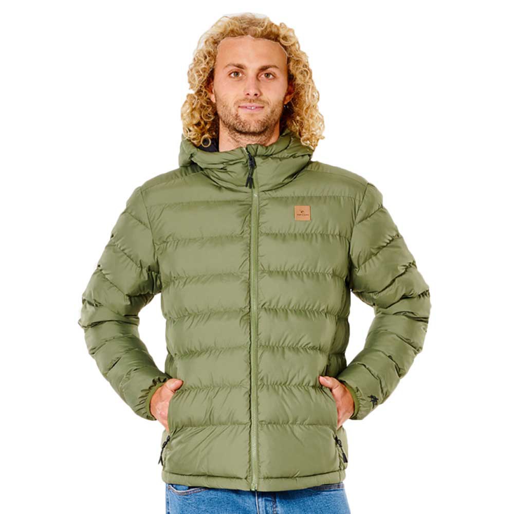 Chaqueta acolchada Rip Curl Anti-Series Elite Puff Hooded Deep Forest