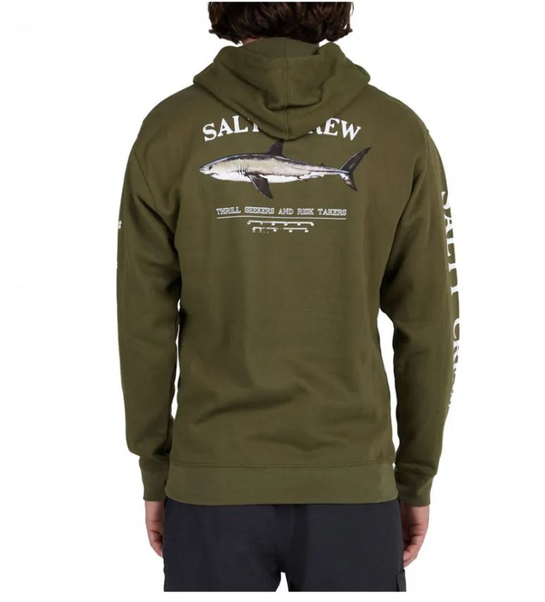 Salty Crew Bruce Hood Fleece Army