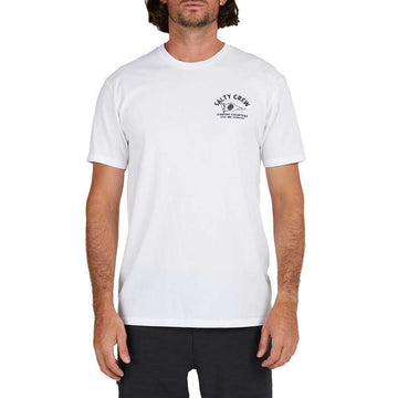 Camiseta de manga corta para hombre Salty Crew Fishing Charters Blanca