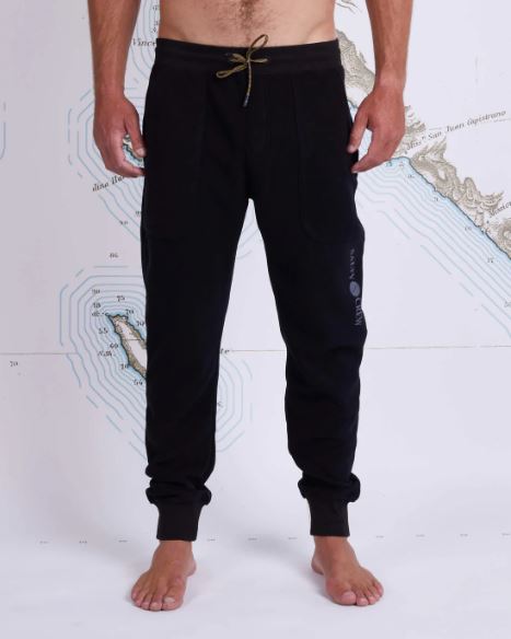 Salty Crew Pantalón Polar Edgewater Negro