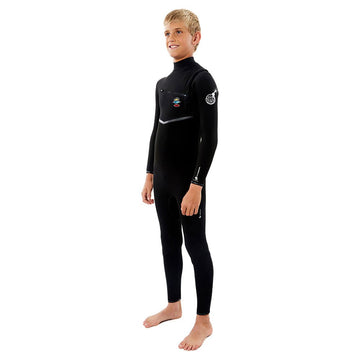 RIP CURL JUNIOR FLASH BOMB 5/3 E6 CHEST ZIP BLACK 2023