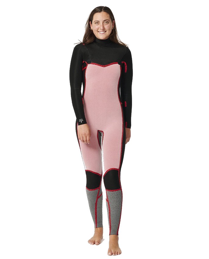 Forro térmico interior del Traje de surf de neopreno Rip Curl Dawn Patrol 5/3 Chest Zip Mujer Negro 2024