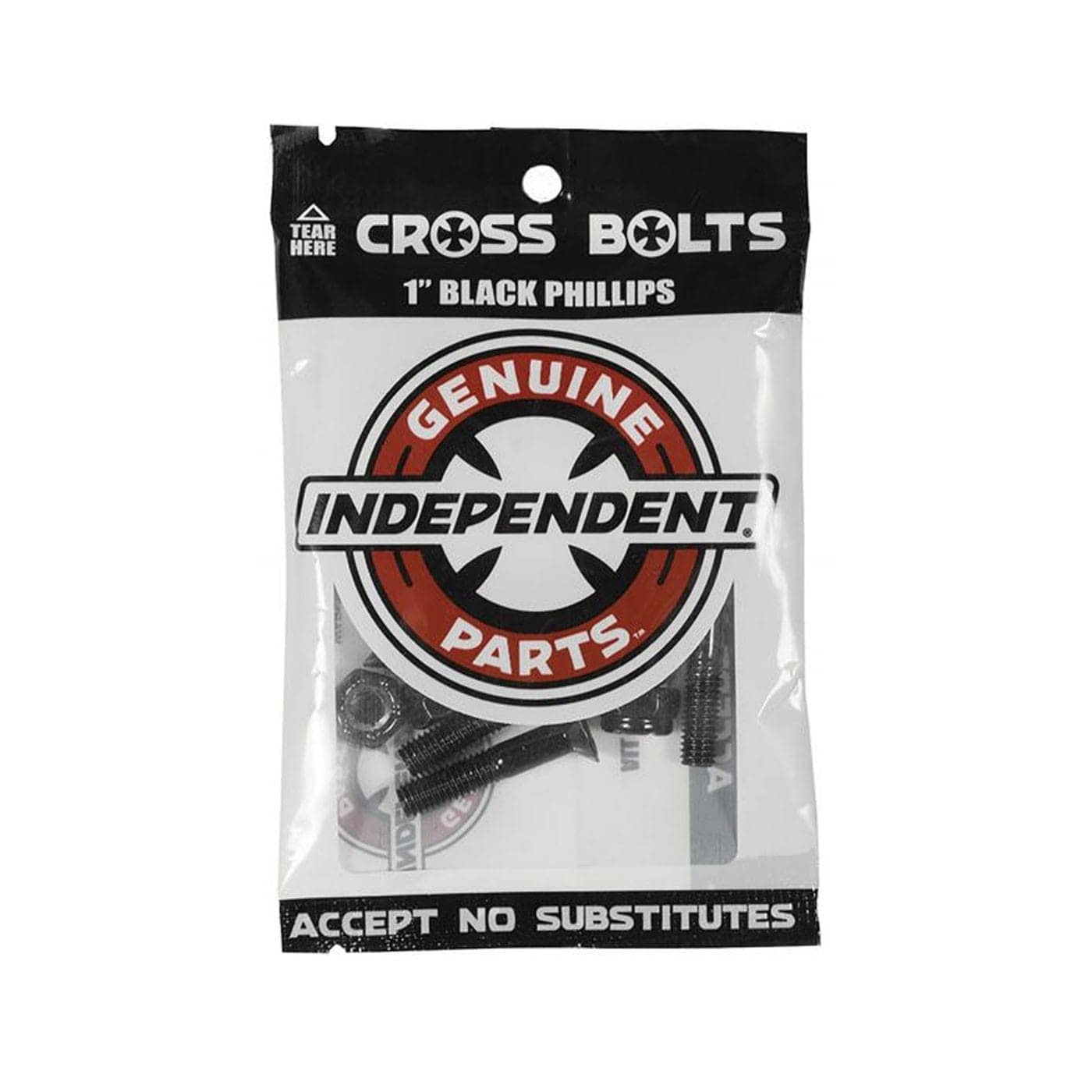 TORNILLOS SKATE INDEPENDENT 1´´ BLACK PHILLIPS CROSS BOLTS