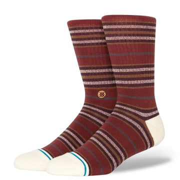 STANCE WILFRED CREW SOCK MAROON