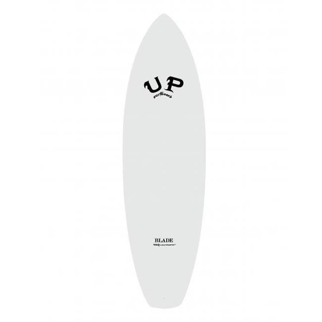 Tabla de surf Softboard UP Blade 6'4" 40L blanca frontal