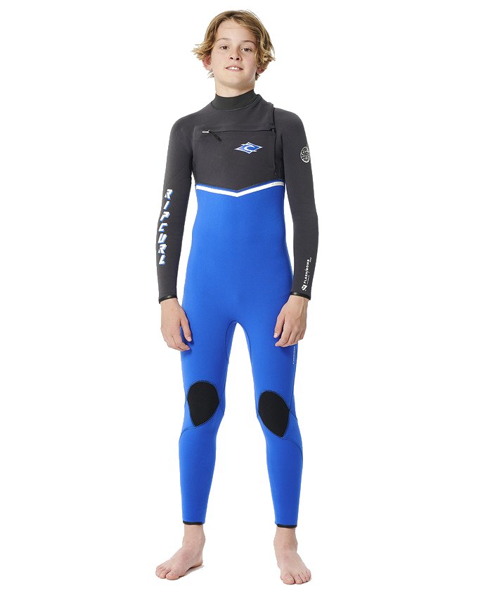 Traje de surf Rip Curl Junior FlashBomb 4/3 E7 Blue 2024