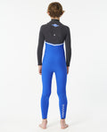 Traje de surf Rip Curl Junior FlashBomb 4/3 E7 Blue 2024 posterior