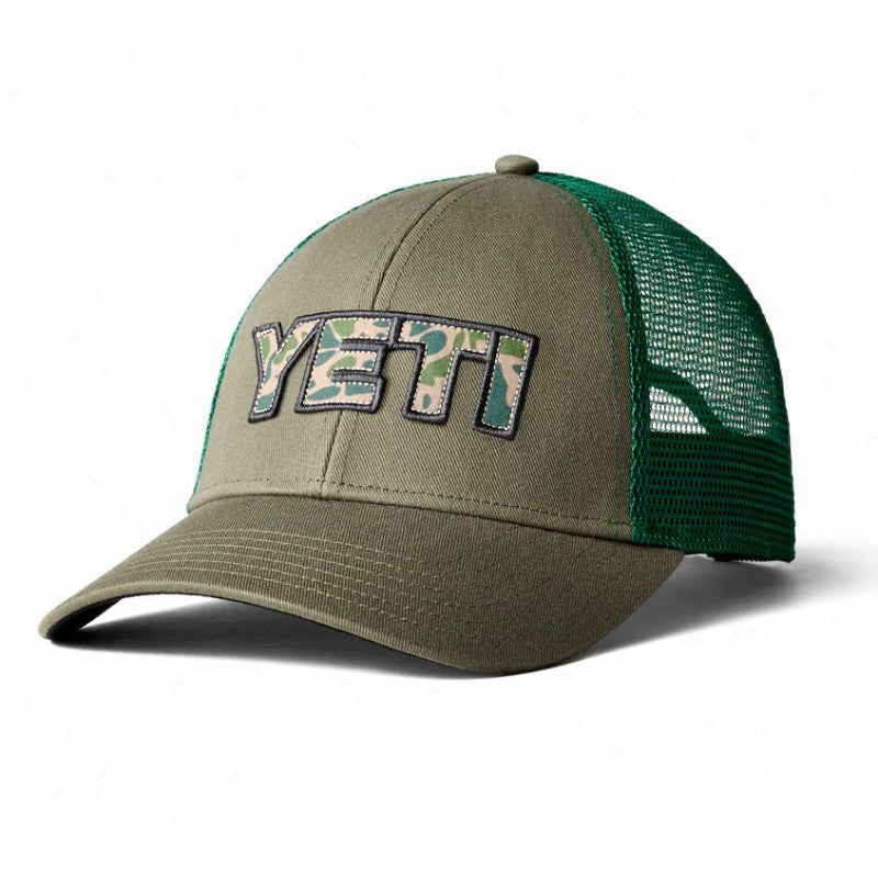 GORRA YETI CAMO LOGO BADGE TRUCKER OLIVE