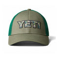 Gorra de camionero Yeti Camo Logo Badge Verde Oliva frontal