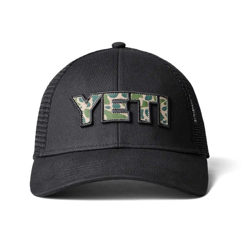 Gorra de camionero Yeti Camo Logo Badge Negra