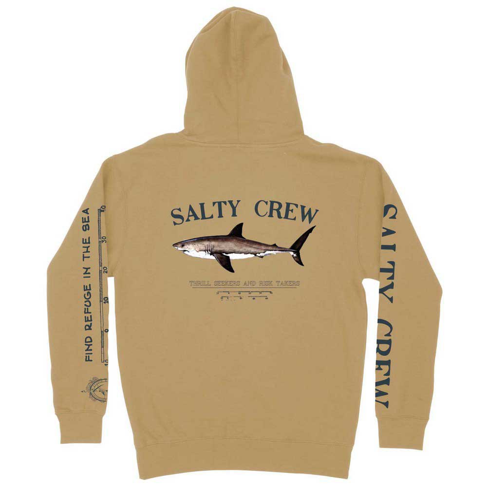 Hombre con Sudadera Salty Crew Bruce Hood Fleece Sandstone espalda