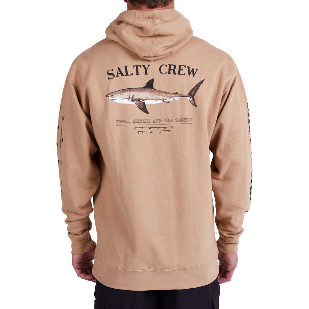 Hombre con Sudadera Salty Crew Bruce Hood Fleece Sandstone espalda