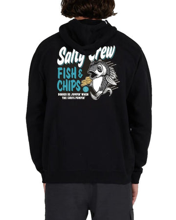 Salty Crew Fish and Chips Sudadera con Capucha - Negro