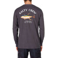 Camiseta de manga larga para hombre Salty Crew Ahi Mount Charcoal Heather LS Premium posterior