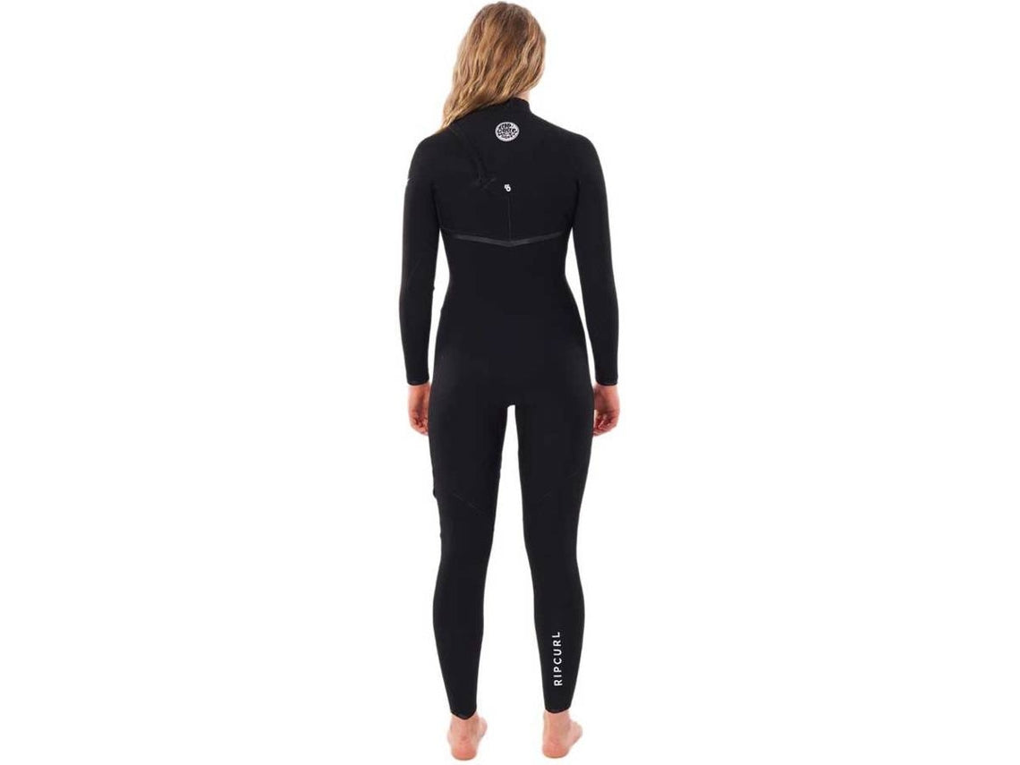 Mujer con Neopreno Rip Curl WMS E-Bomb 4/3 Zip Free E6 Negro posterior