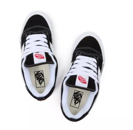 Zapatillas de skate Vans Knu Skool Black/True White superior