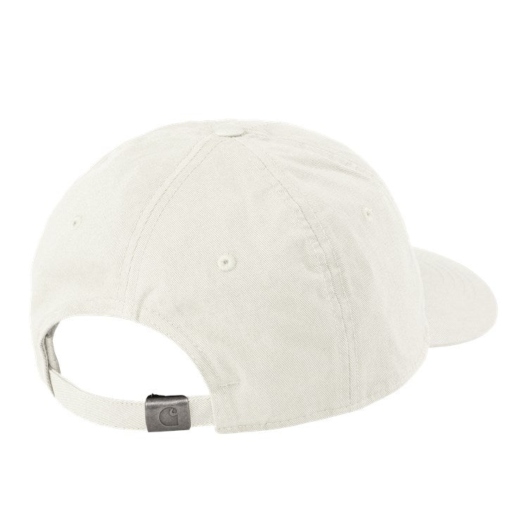 Gorra Carhartt Madison Logo Cap en color blanco y con el logo en negro