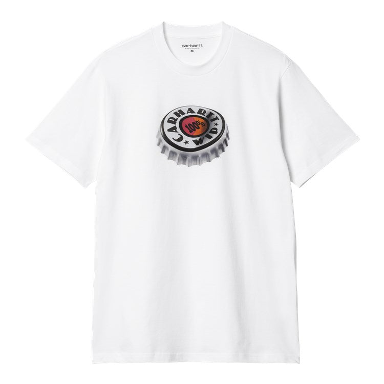 Camiseta de manga corta Carhartt WIP Bottle Cap Blanca